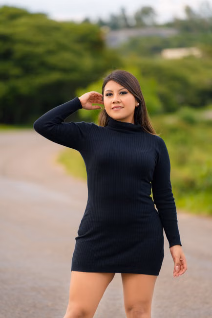 Blusa de Frio Gola Alta Preta